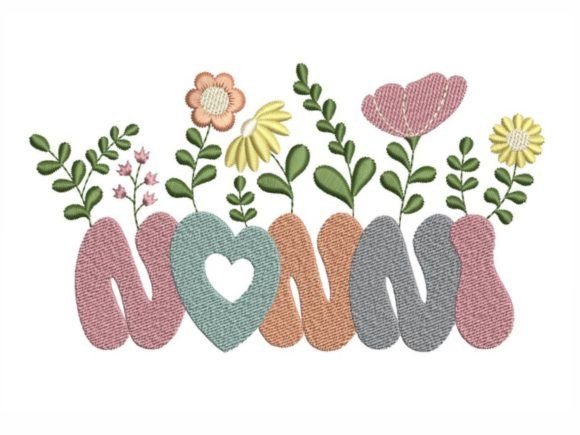 Floral Nonni: A Whimsical Mother’s Day Embroidery Gem