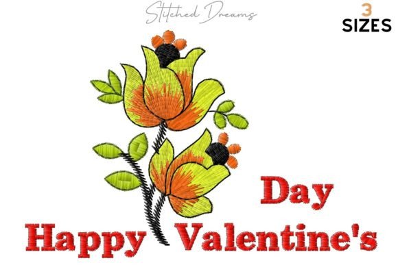 Happy Valentine’s Day Digital Embroidery